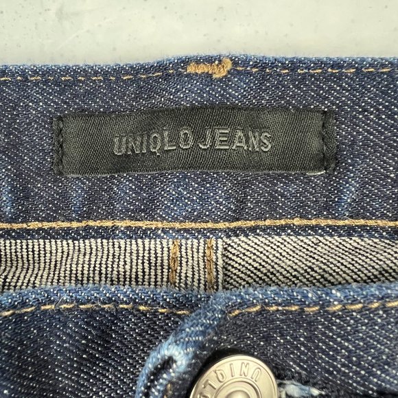 Uniqlo Jean Mens 31x30* Slim Straight Selvedge Kaihara Dark Blue Denim Tag 31x32 - Picture 5 of 16
